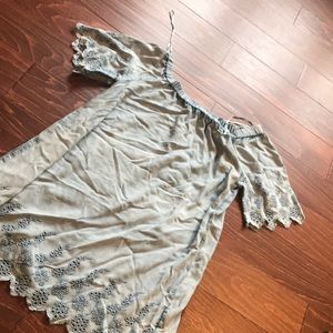 Denim off the shoulder dress